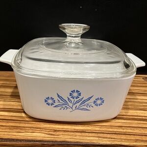 Cornflower Blue Deep Casserole Dish